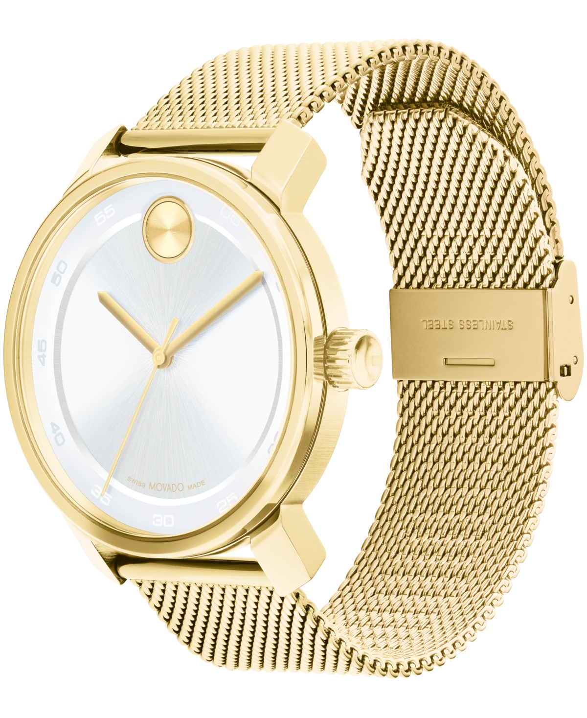 Shop Movado Men's Bold Access Swiss Quartz Ionic Plated Light Gold Steel Watch 41mm In Gold-tone