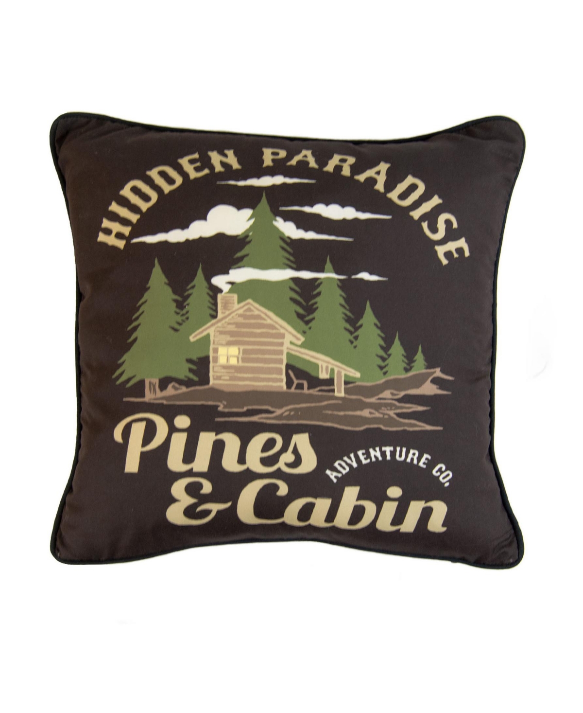Donna Sharp Cedar Lodge Hidden Paradise Square Decorative Pillow, 16" X 16" In Multi