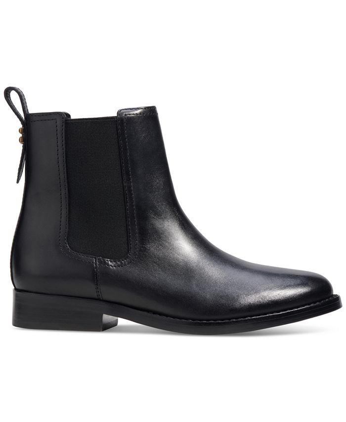 COACH Women's Maeve Sculpted C Leather Chelsea Booties - Macy's