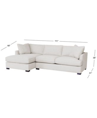 CLOSEOUT! Nightford 111" 2-Pc. Fabric Chaise Sectional, Created for Macy's