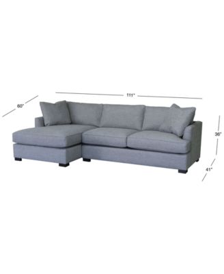 CLOSEOUT! Nightford 111" 2-Pc. Fabric Chaise Sectional, Created for Macy's