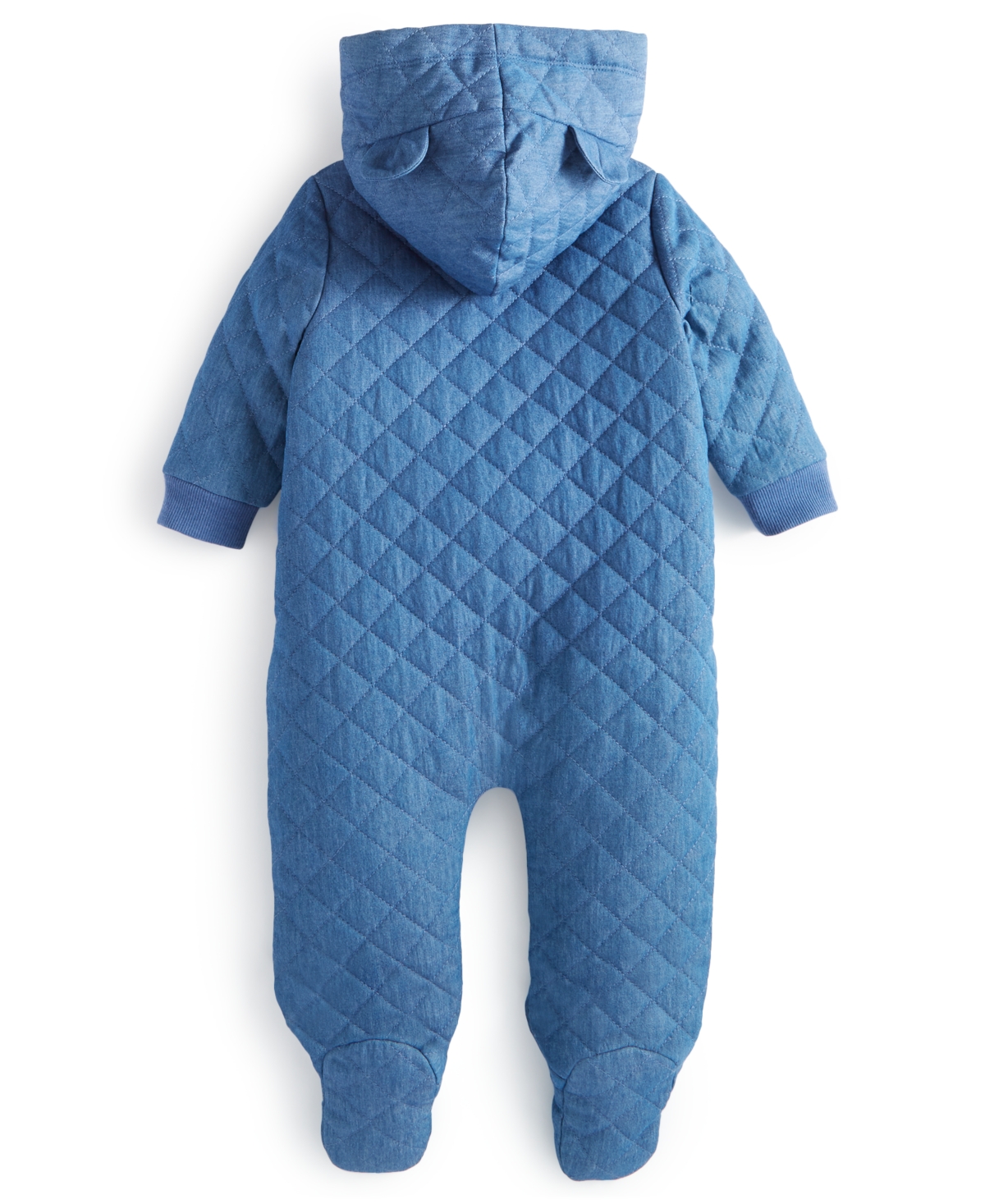 Shop First Impressions Baby Boys Denim Snowsuit, Created For Macy's In Authentic Wash