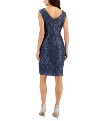 Women's Sequined-Lace Sheath Dress