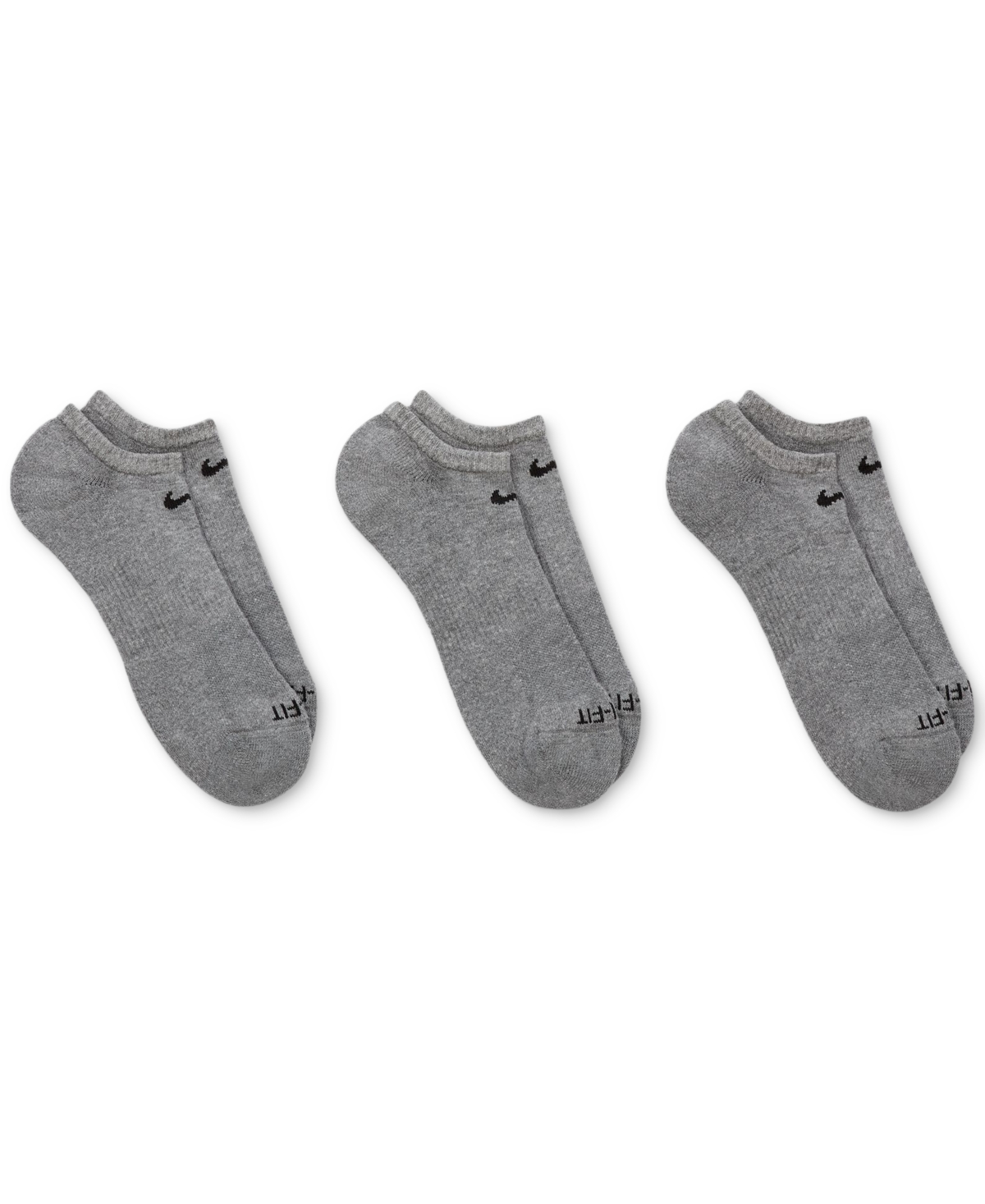 Nike Unisex Everyday Plus Cushion Training No-Show Socks 3 Pairs