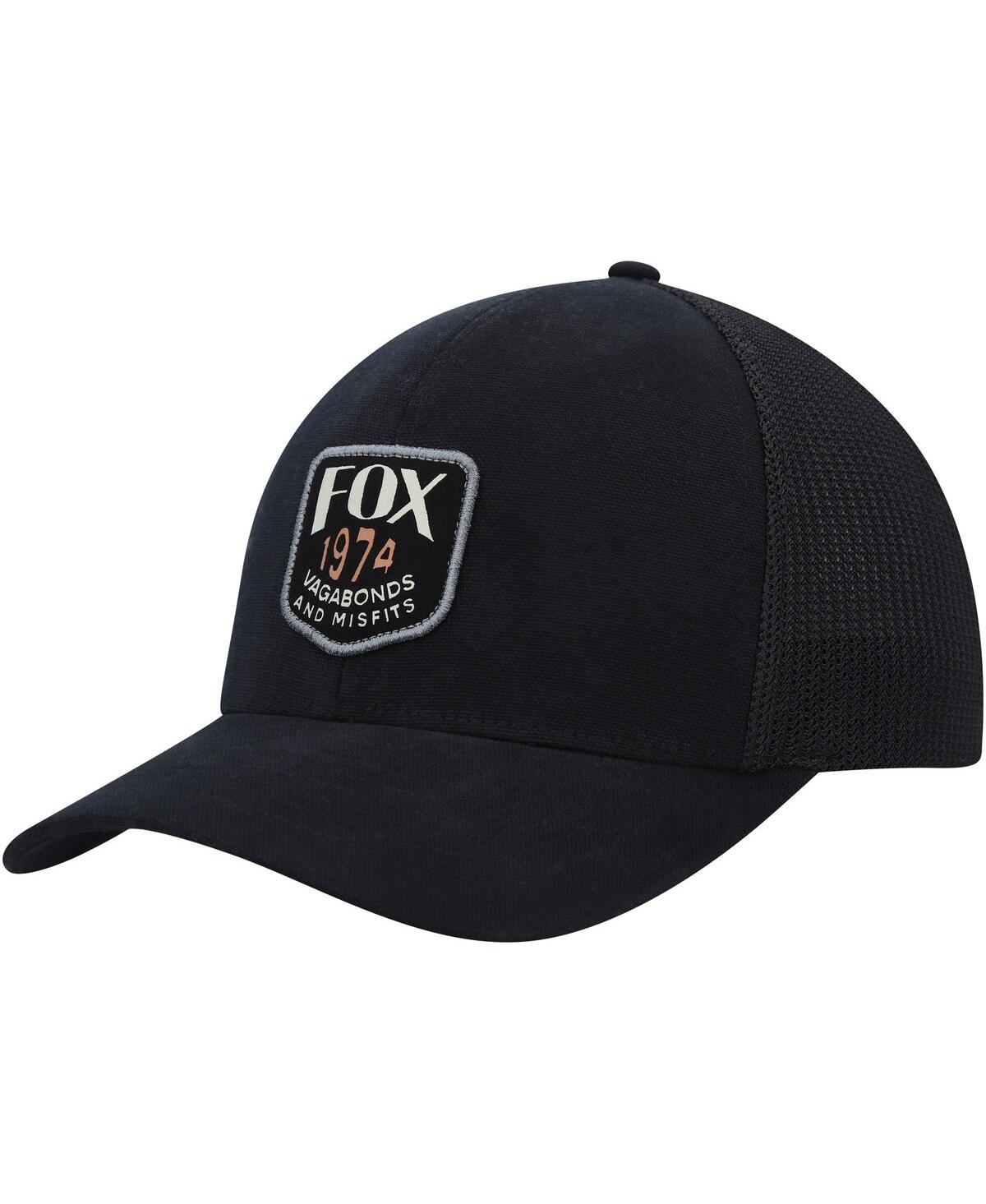 Men's Fox Black Predominant Mesh Flexfit Flex Hat - Black
