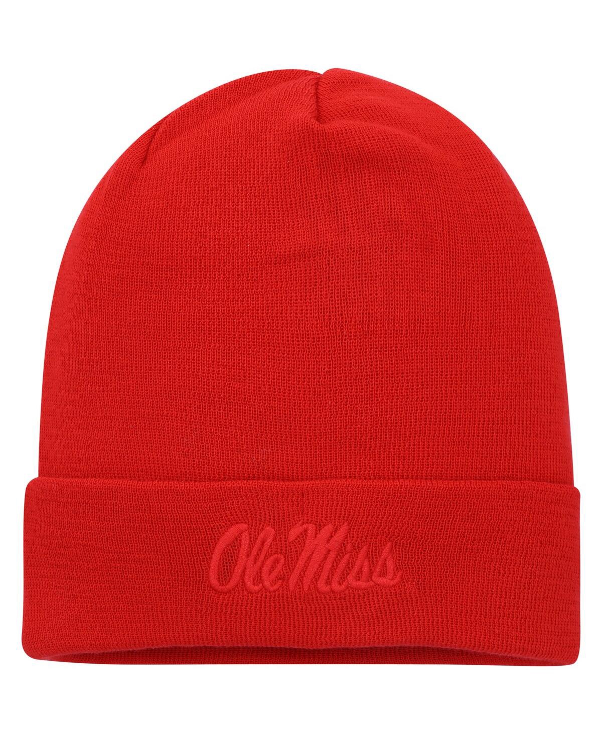 Shop Nike Men's  Red Ole Miss Rebels Tonal Cuffed Knit Hat