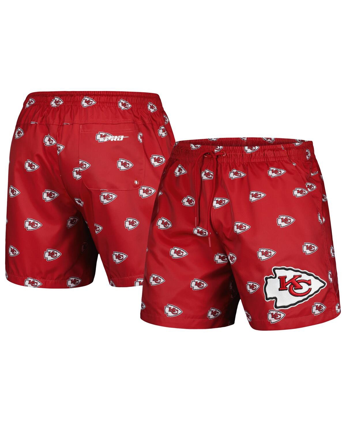 Shop Pro Standard Men's  Red Kansas City Chiefs Allover Print Mini Logo Shorts