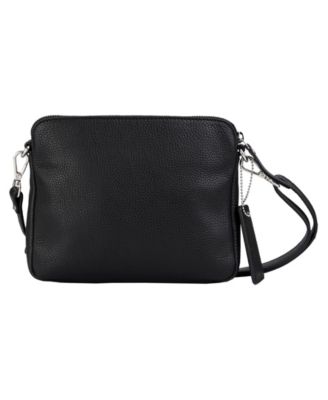Pebbled Collection Valerie Leather Mini Crossbody Bag