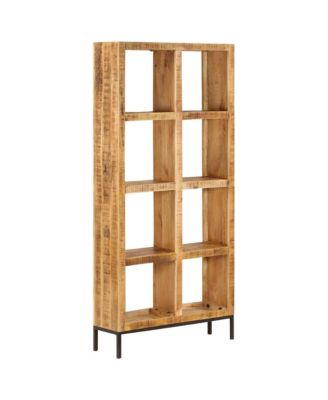 Bookshelf 31.5"x9.8"x68.9" Solid Mango Wood