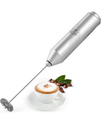 Zulay Kitchen Portable and Compact Handheld Foam Maker - Silver