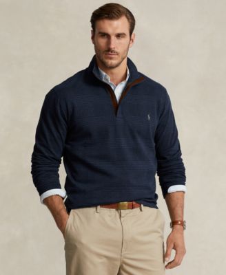Polo Ralph Lauren - Men's Big & Tall Double-Knit Jersey Quarter-Zip Pullover
