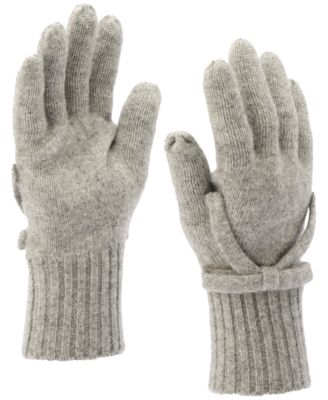 Women's Bow Knit Wool Gloves