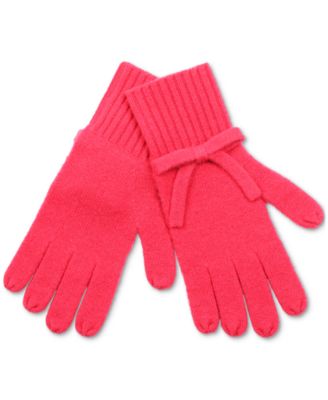 Women's Bow Knit Wool Gloves