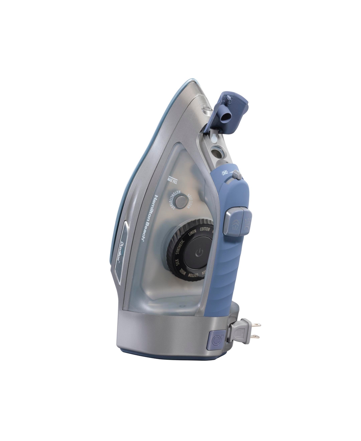 Hamilton Beach Durathon Electronic Retractable Cord Iron In Silver