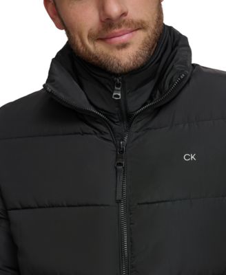 Men's Puffer With Set In Bib Detail, Created for Macy's