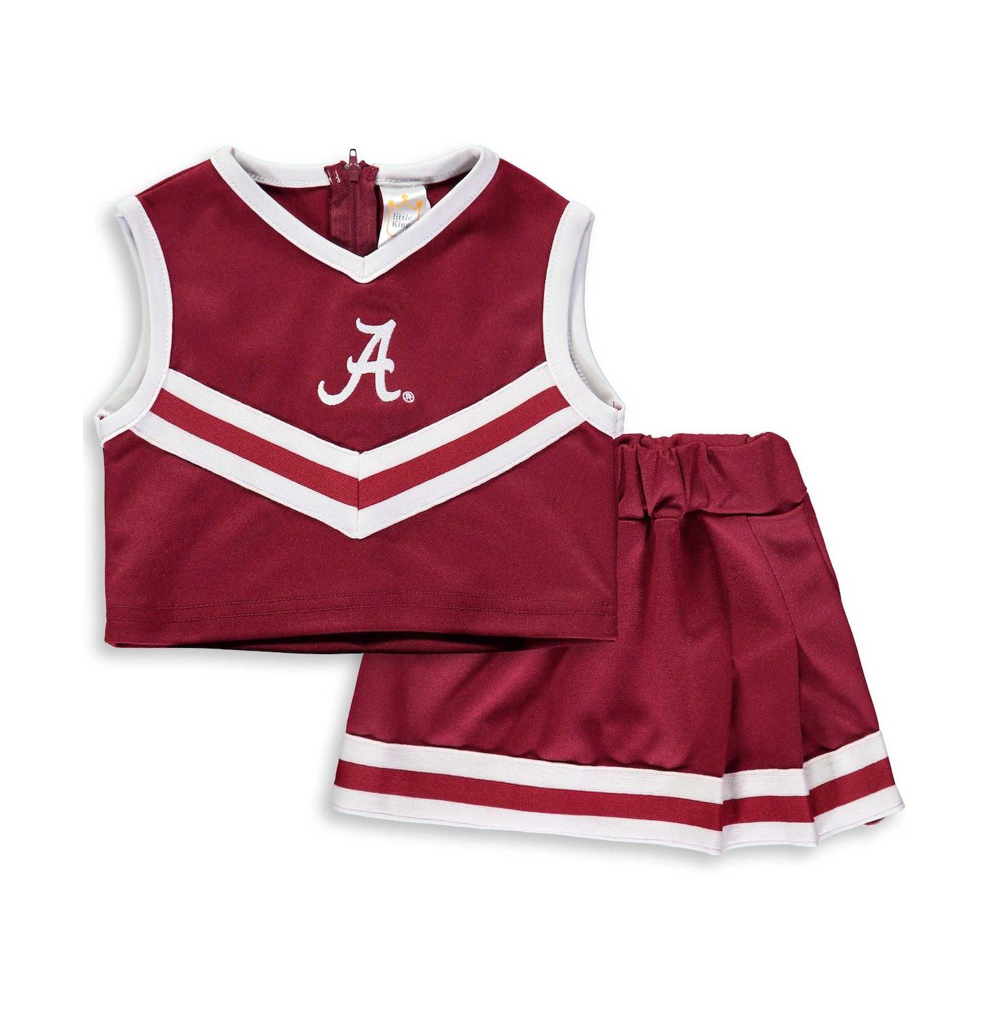 Little King Apparel Toddler Girls Crimson Alabama Crimson Tide Two-Piece Cheer Set — фото 1