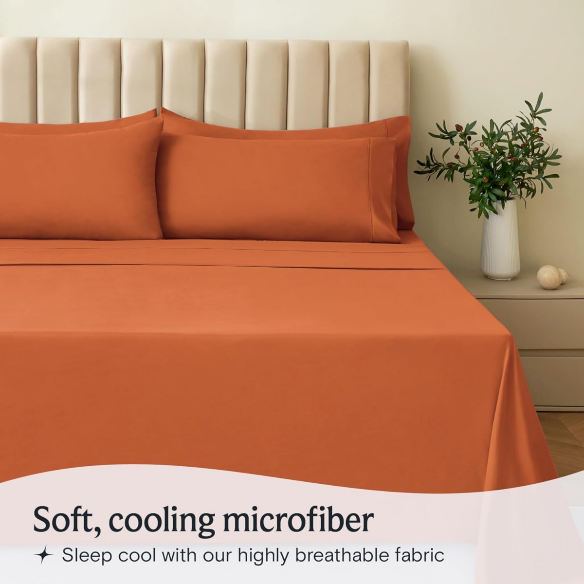 4PC Silky Soft Cooling Deep Pocket Performance Sheet Set