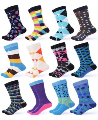 Men's Swish Colorful Dress Socks 12 Pack