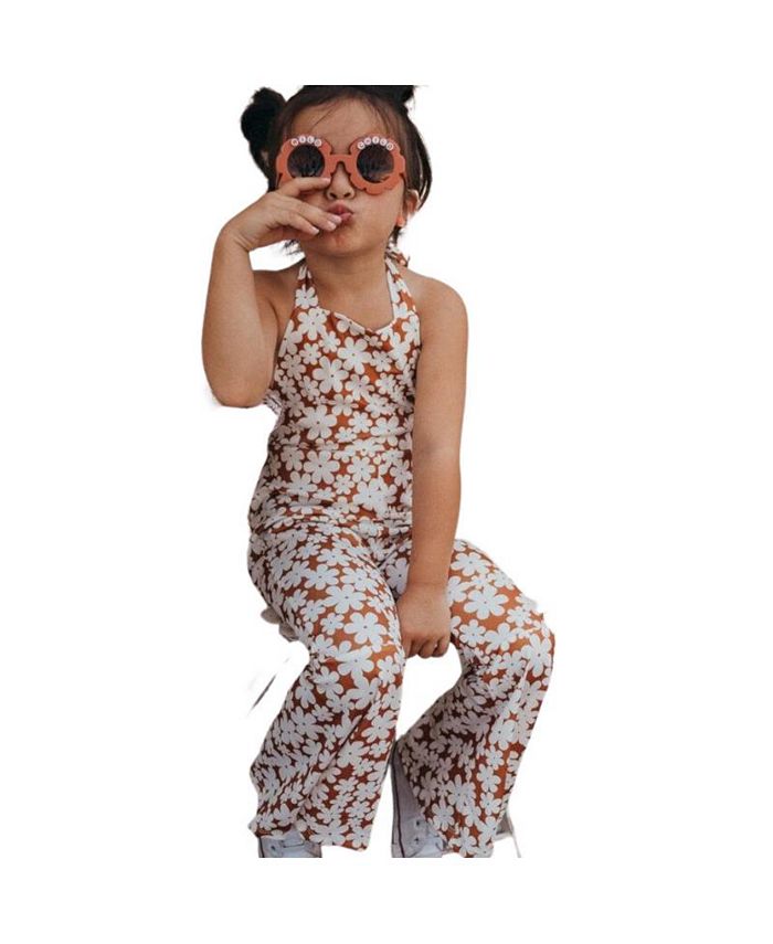 Bailey's Blossoms Toddler Girls One Piece Andi Pleated Bell Bottom