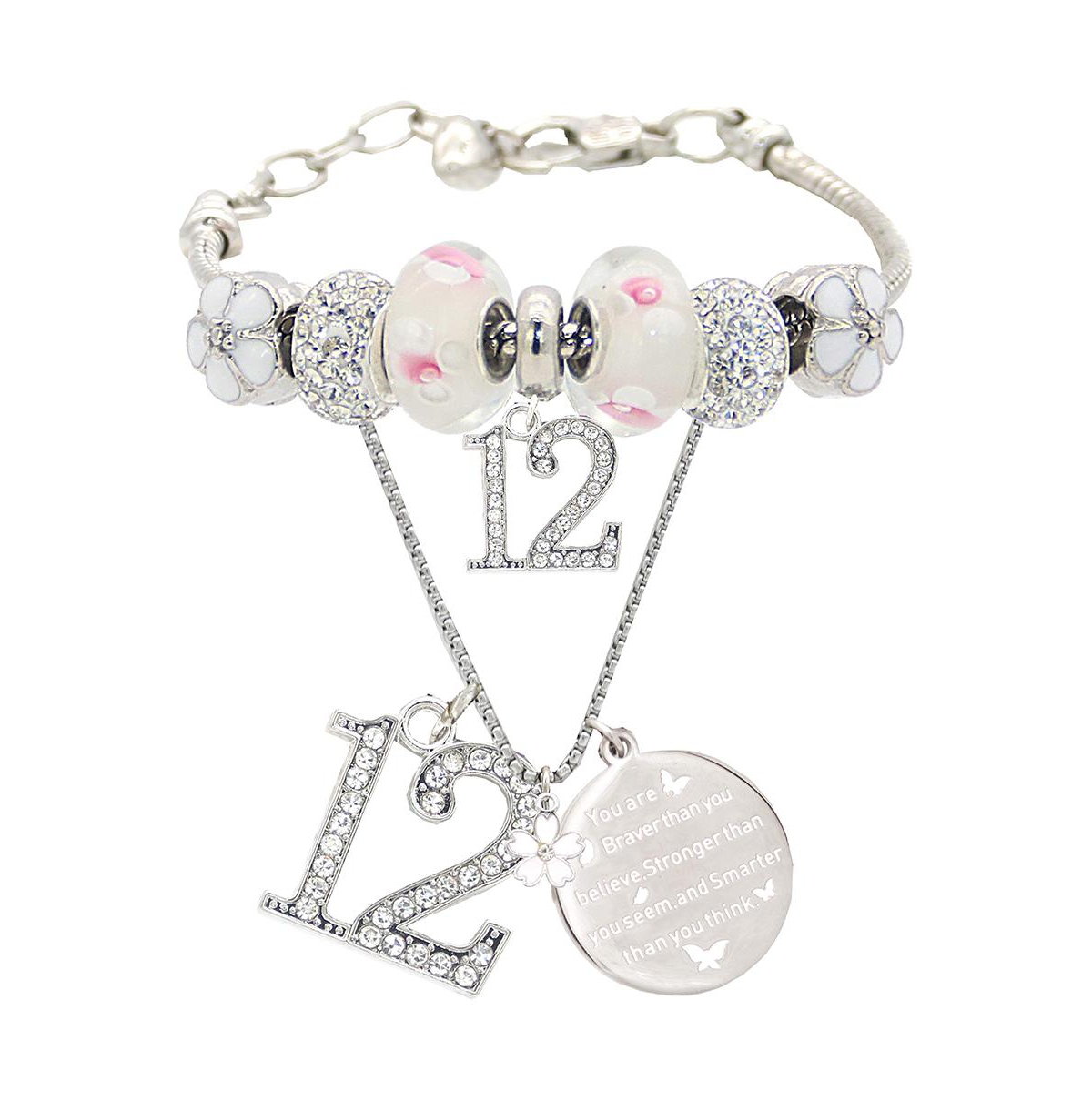12th Birthday Gifts for Girls: Bracelets and Necklaces - Perfect for Celebrating a Special Milestone in Style - Silver