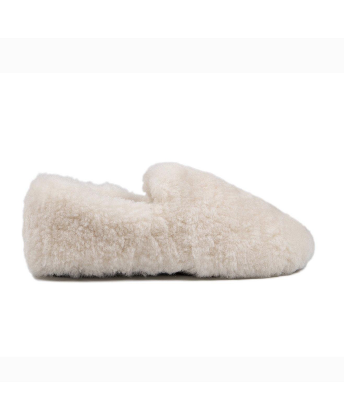 Ladies Luna Fluffy Fuzzy Slippers - Cream
