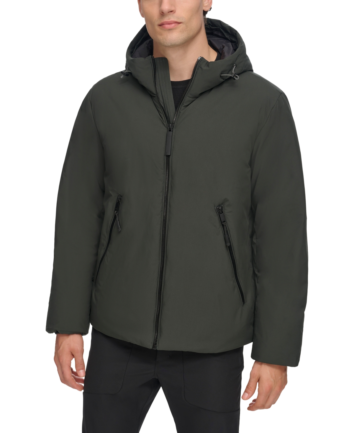 Men's Hooded Full-Zip Jacket - Black