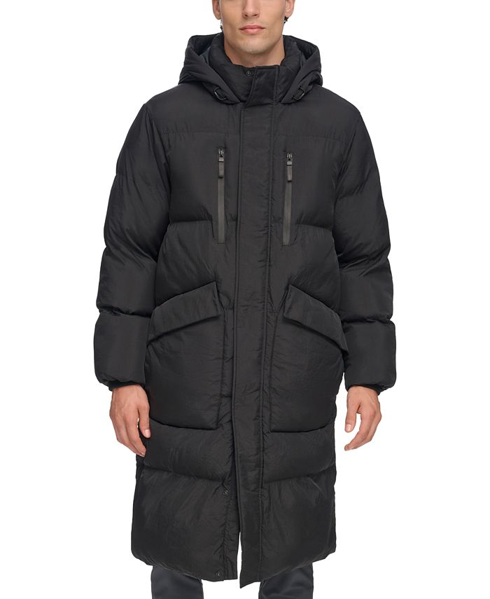 DKNY Men's Quilted Hooded Duffle Parka - Macy's