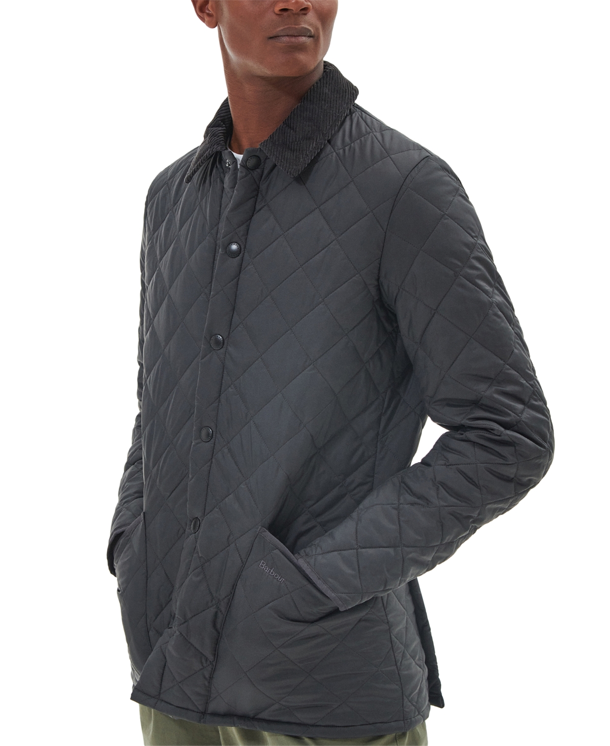 Barbour Men's Heritage Liddesdale Quilted Jacket In Grey