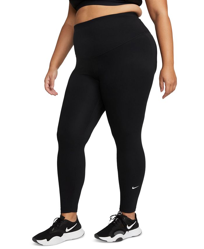 Nike Women's Plus Size Fast Mid Rise Cropped Running/Training Black Tights,  Stylish Mesh Panel, Back Zip Pocket, Adjustable Waist, Stretchy Supportive  Leggings, Style DC6915/Color 010, Size 1X (Plus) at  Women's Clothing