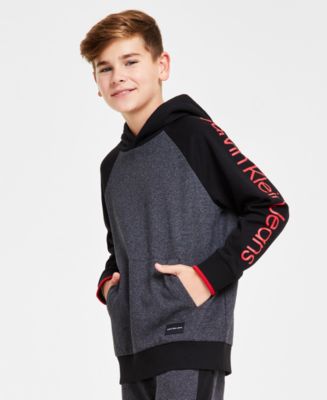 Calvin Klein Big Boys Blocked Pullover Hoodie - Macy's