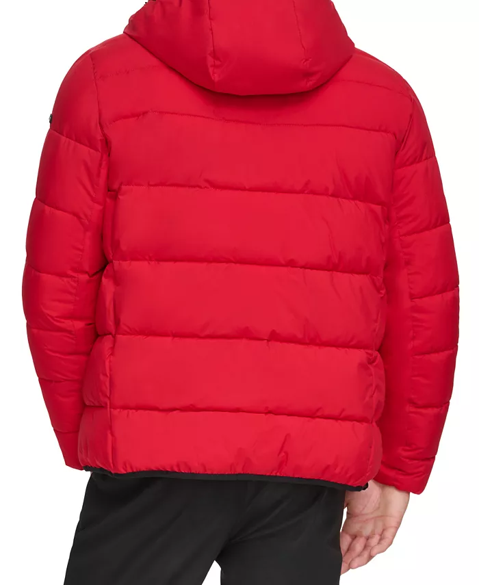 Men's Chevron Stretch Jacket With Sherpa Lined Hood - thumbnail 9