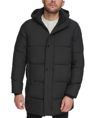 Men's Long Stretch Quilted Puffer Jacket 