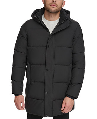 Calvin Klein Men's Long Stretch Quilted Puffer Jacket - Macy's