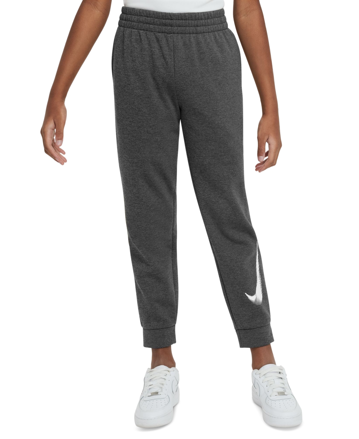 Nike Big Kids Therma-fit Fleece Training Joggers In Black,anthracite,white