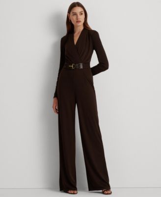 Lauren Ralph Lauren - Women's Belted Jersey Surplice Jumpsuit