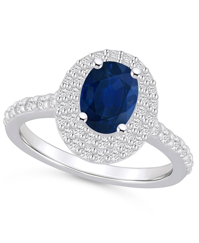 Macy s sapphire store and diamond ring
