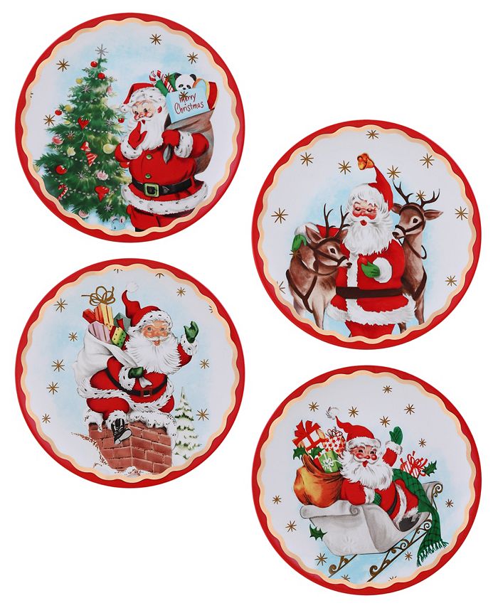 Mr. Christmas 90th Anniversary Plates, Set of 4 Macy's
