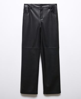 Women's Leather Effect High Waist Pant