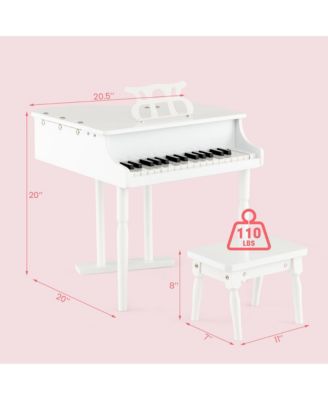 30 Key Classical Kids Piano Wooden Musical Instrument Toy w/ Stand & Stool