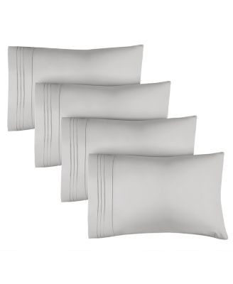 Pillowcase Set of 4 Soft Double Brushed Microfiber - Queen