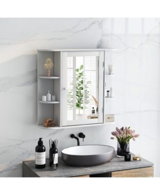 Multipurpose Mount Wall Surface Bathroom Storage Cabinet Mirror