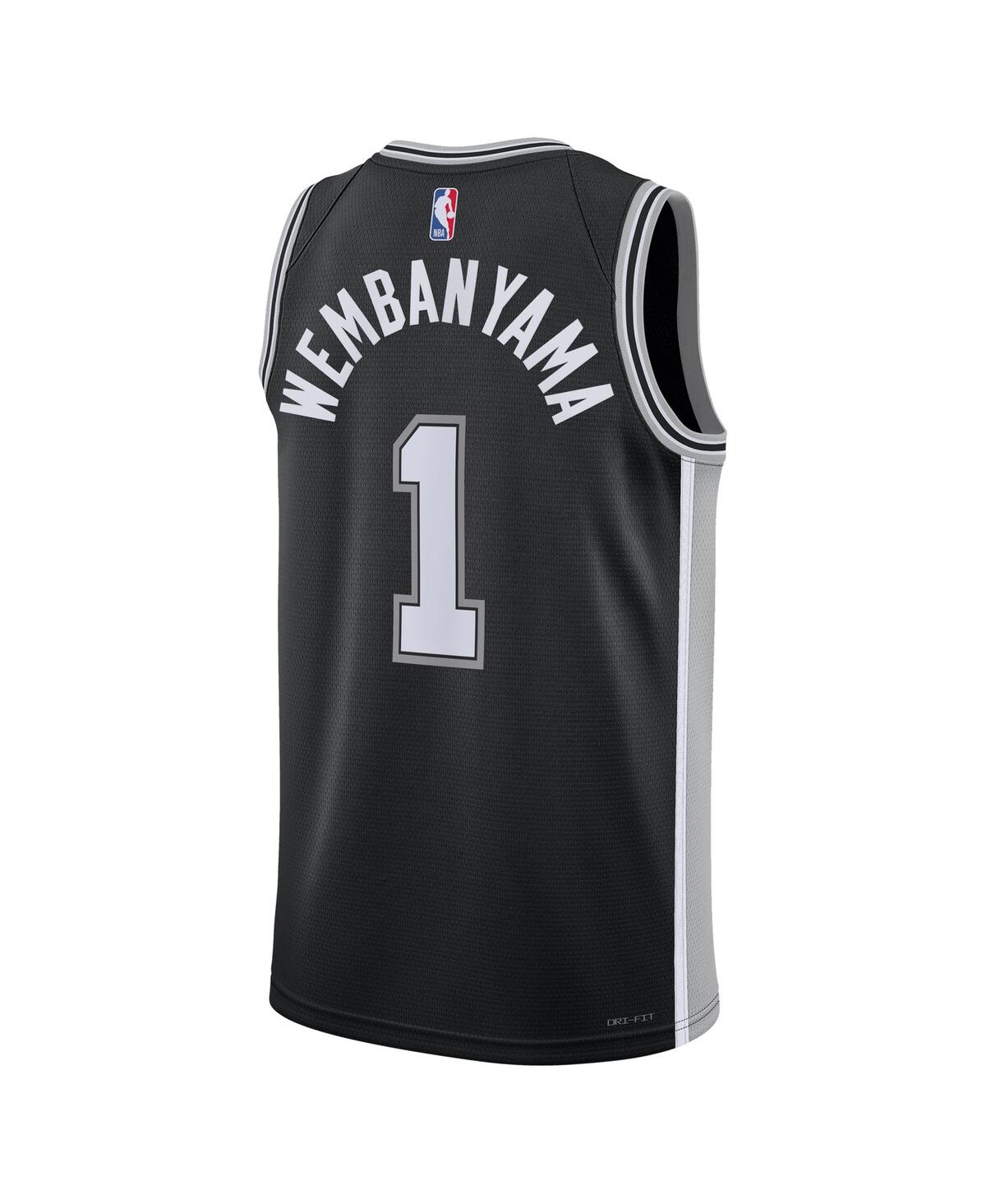Men's and Women's Nike Victor WembanyamaSan Antonio Spurs 2023 Nba Draft First Round Pick Swingman Jersey - Icon Edition - Black
