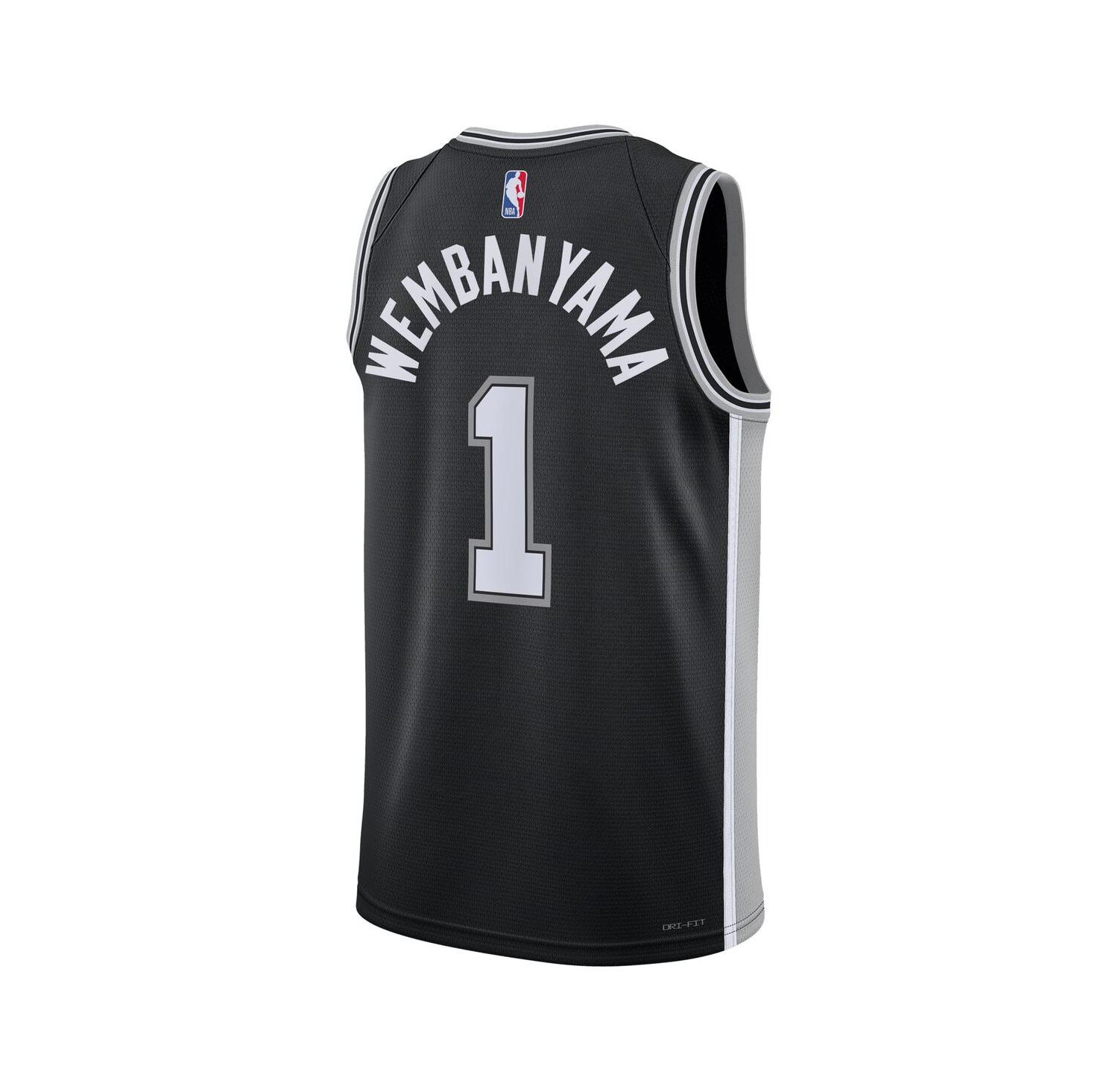 Men's and Women's Victor Wembanyama Black San Antonio Spurs 2023 NBA Draft First Round Pick Swingman Jersey - Icon Edition