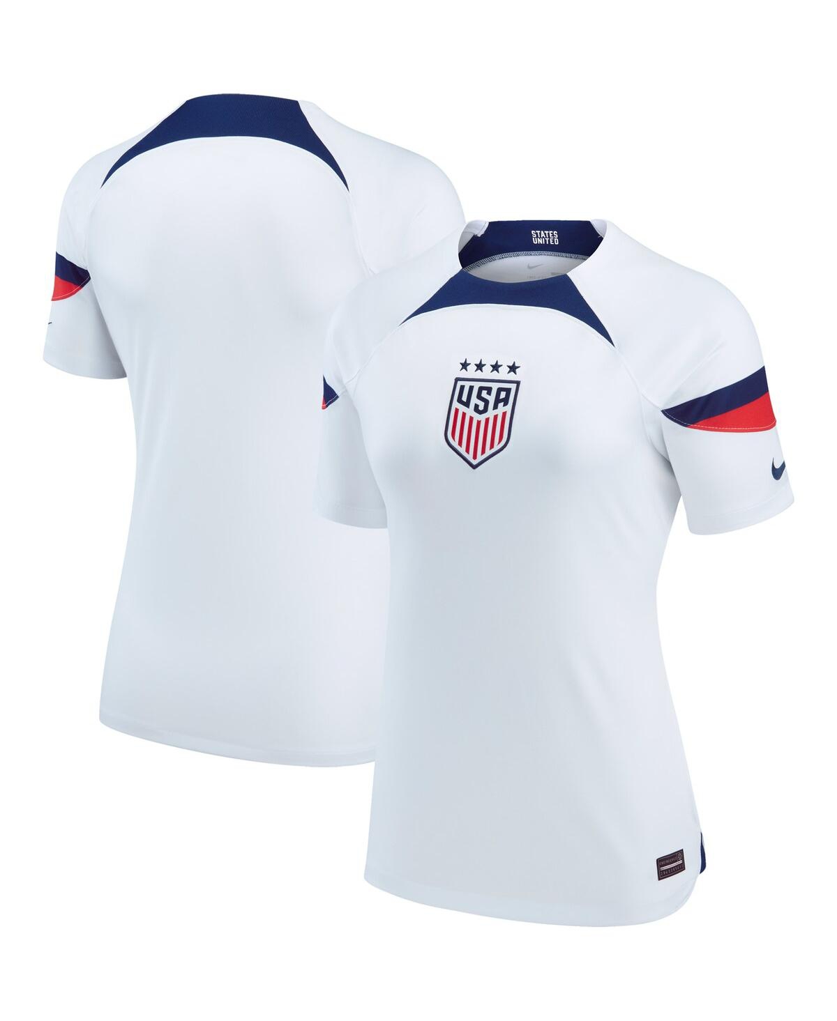 Women's NikeUsmnt 2022/23 Home Breathe Stadium Replica Blank Jersey - White