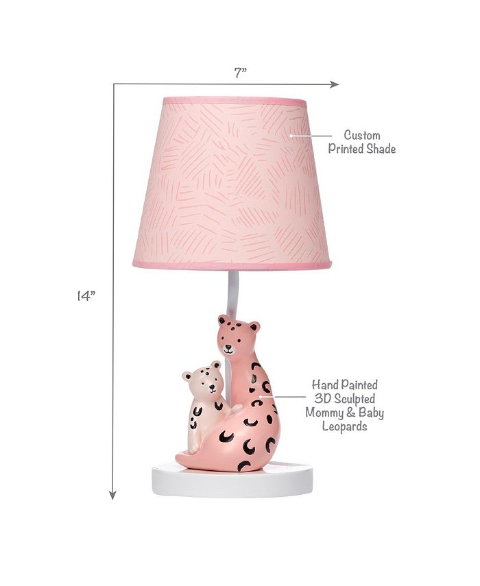 Lambs & Ivy Enchanted Safari Pink Leopard Lamp with Shade & Bulb Macy's