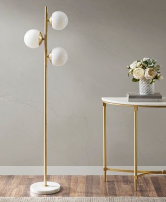 Holloway 3-Globe Light Floor Lamp with Marble Base