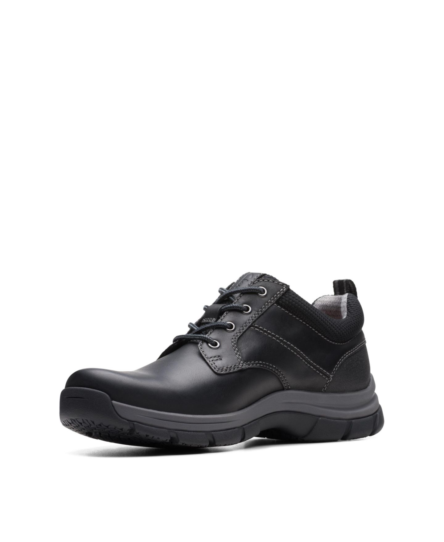 Мужские кроссовки Clarks Collection Walpath Leather Low Top Lace Up, цвет: Чёрный кожаный — фото 6