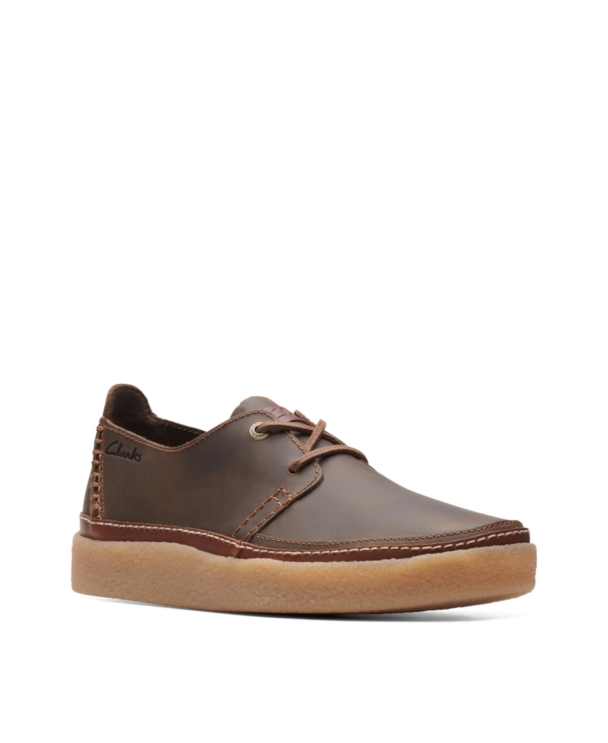 Shop Clarks Men's Collection Oakpark Lace Casual Shoes In Beeswax Leather