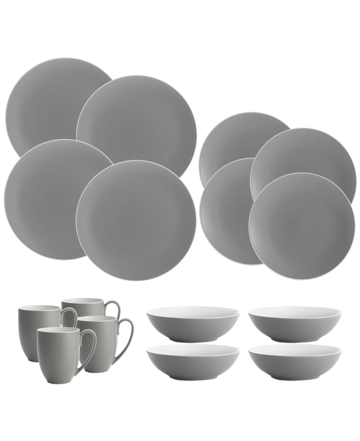 Pop 16 Piece Dinnerware Set, Service for 4 - Slate