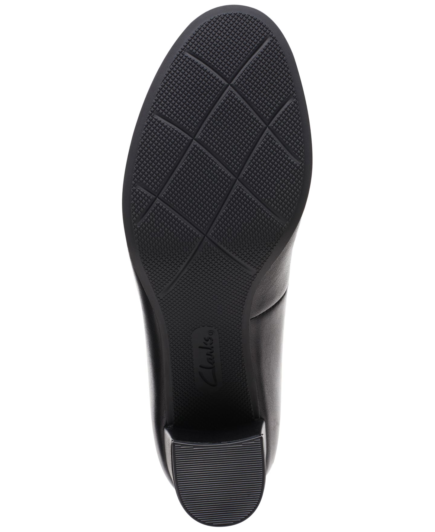Женские туфли Clarks Bayla Skip Slip-On Platform Dress Pumps, цвет: Чёрный кожаный — фото 8